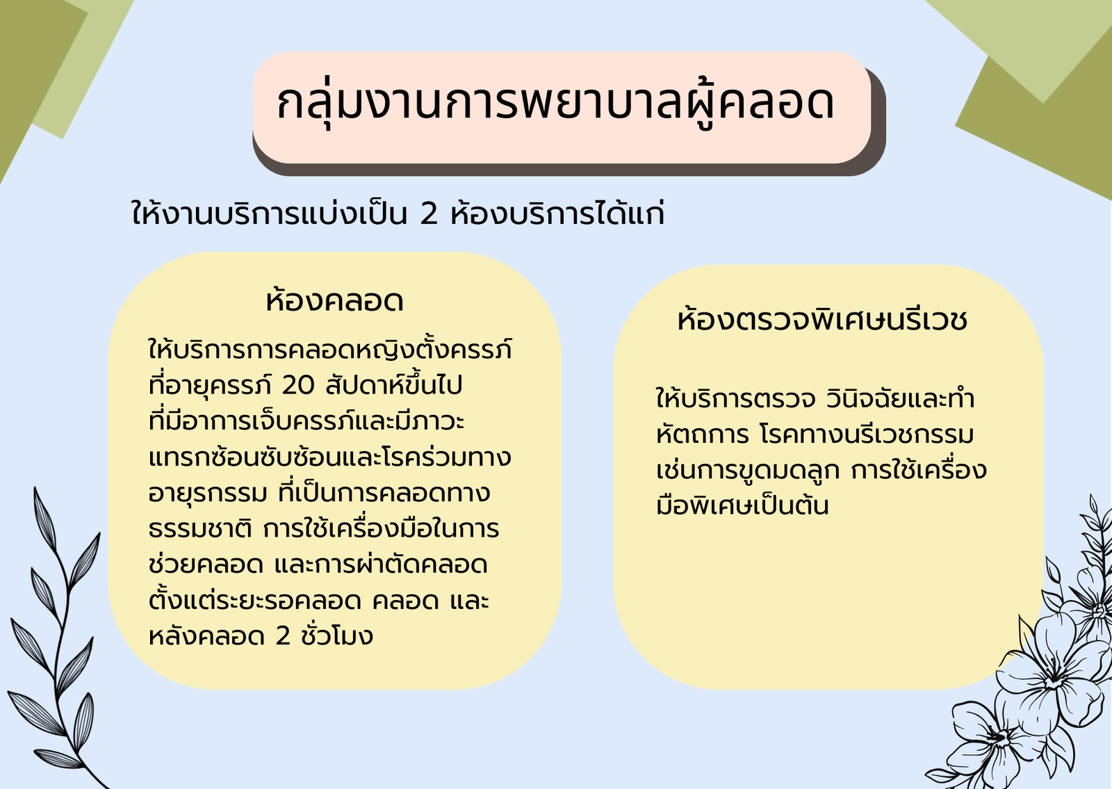 ลักษณะกลุ่มงาน